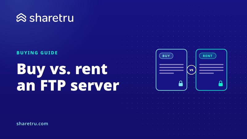 Buy and rent cards side by side, comparing owning an FTP server with renting one