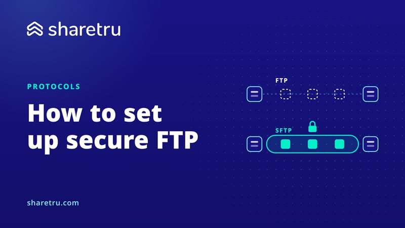 An unencrypted FTP channel above an encrypted SFTP channel, illustrating how to set up secure FTP