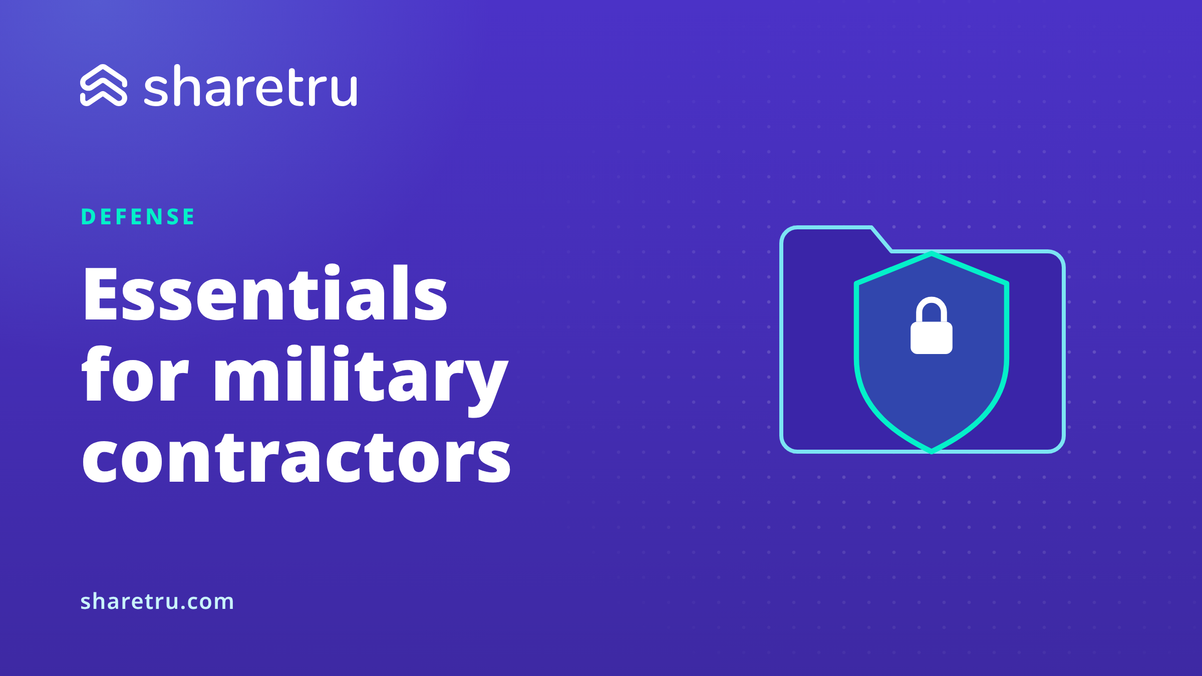 A folder with a shield and lock, illustrating secure file sharing essentials for military contractors